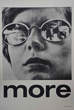 MORE - 1969 - POSTER - CULT - DRUG THEMED - SCORE BY PINK FLOYD - SUPER RARE