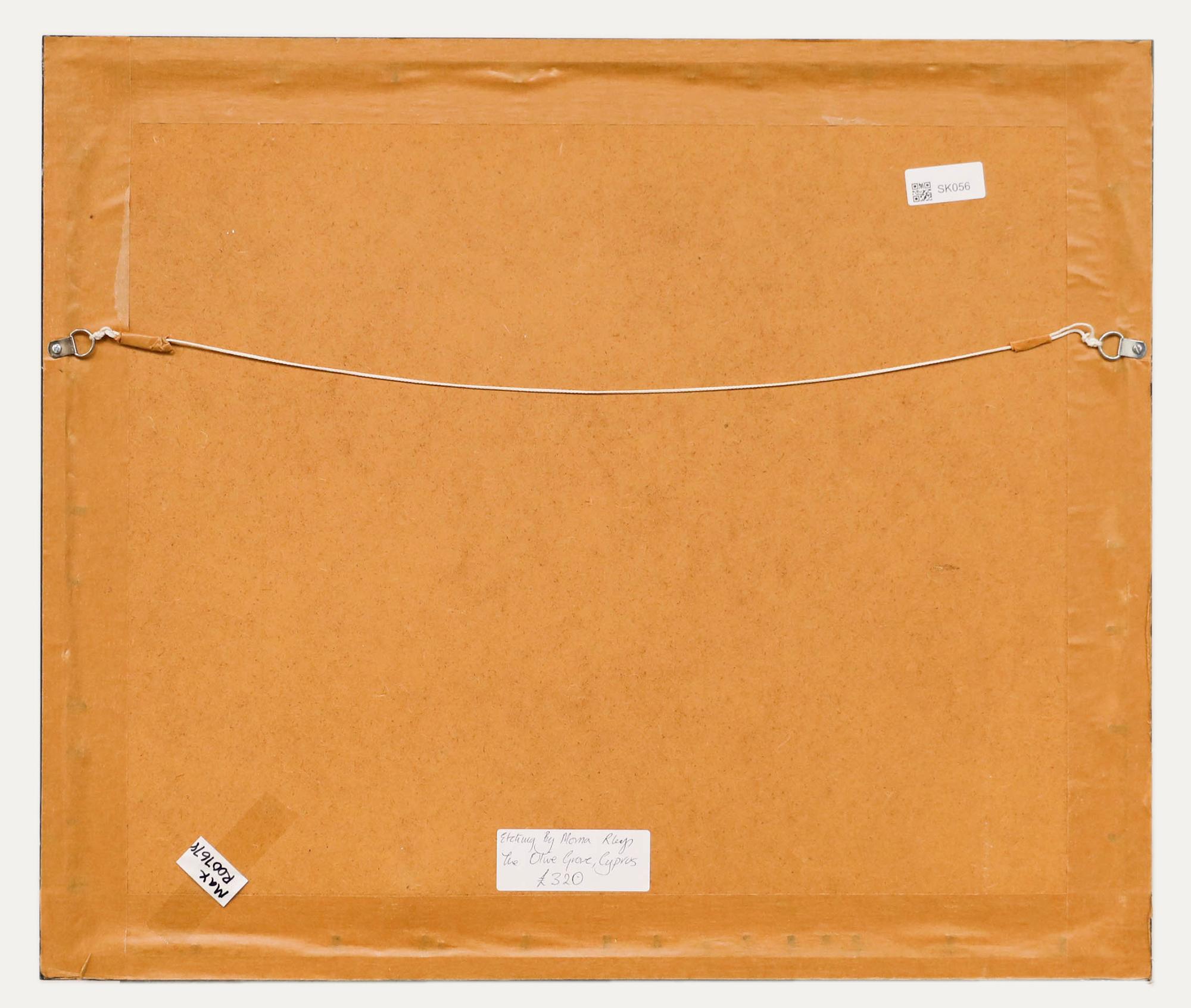 Morna Rhys - Grabado contemporáneo, Olivares, Chipre - Landscape Print Beige de Unknown