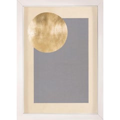 Morning Glory, Grey, Gold Leaf, Framed