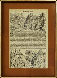 Antique Moses Parts the Red Sea & Receives the Ten Commandments