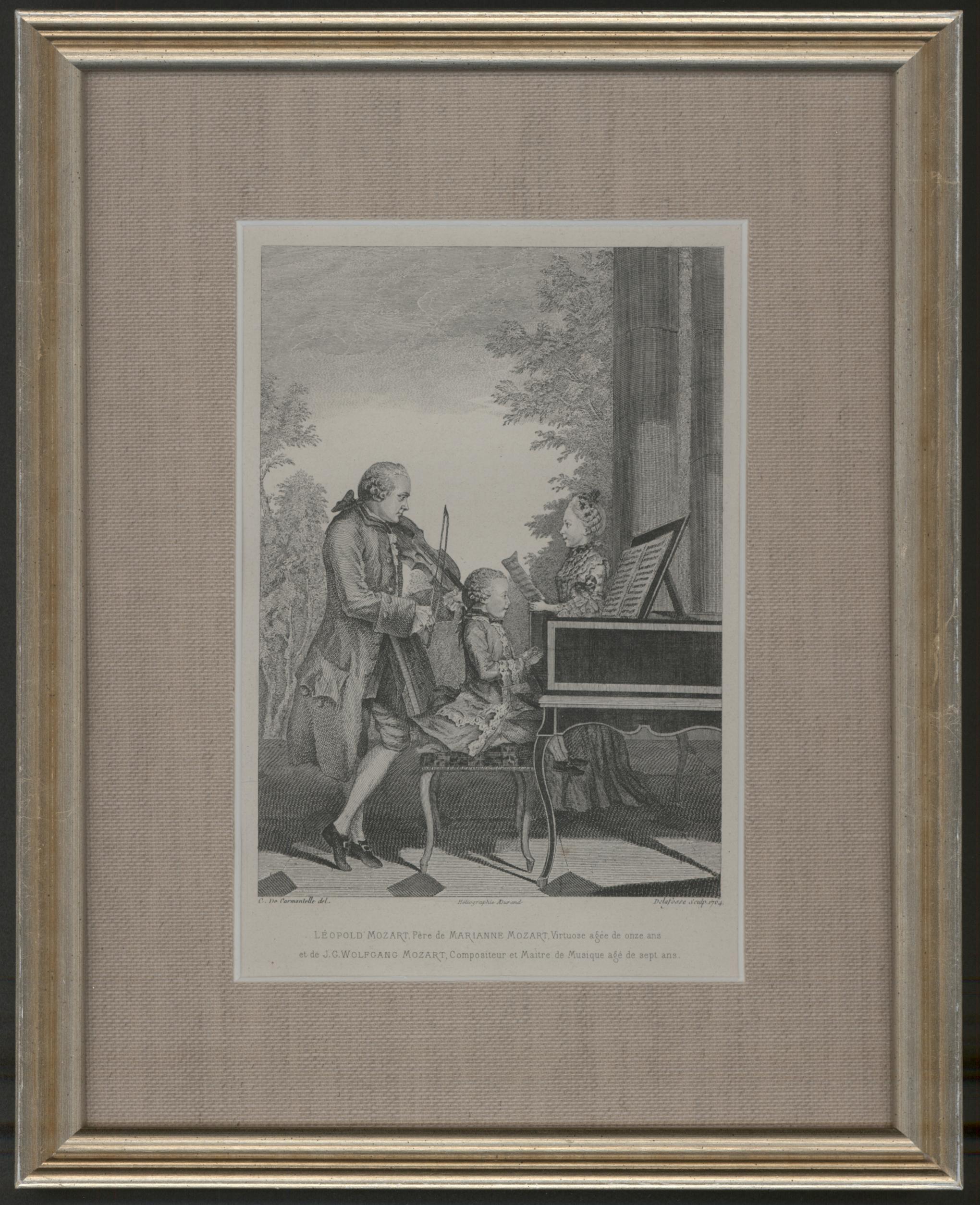 Unknown Figurative Print - Mozart Family Making Music