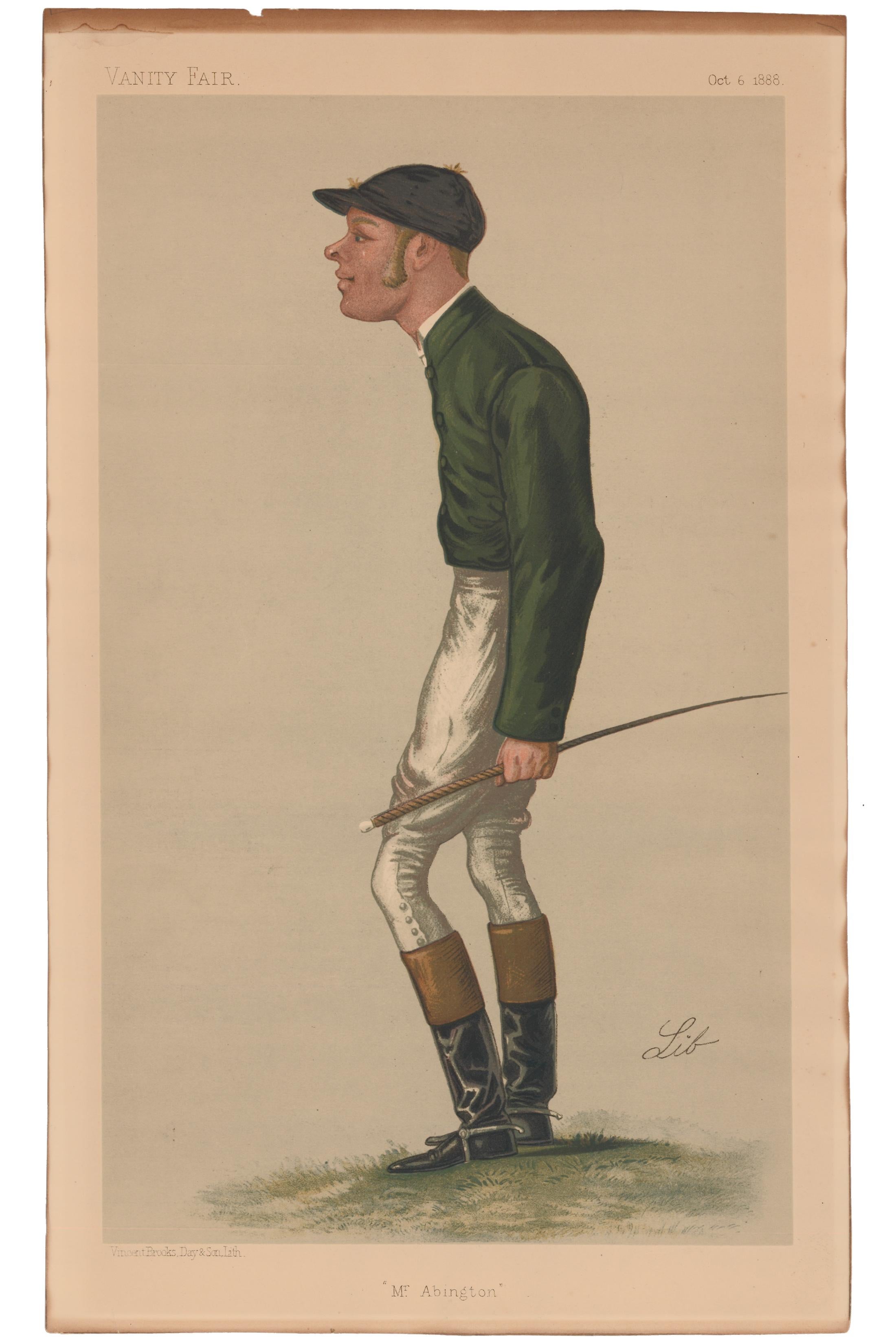 „“Mr Abington“ Waschtisch Jockey – Print von Unknown