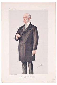 Used Mr. Chauncey M. Depew - Original Lithograph by Spy for Vanity Fair - 1889