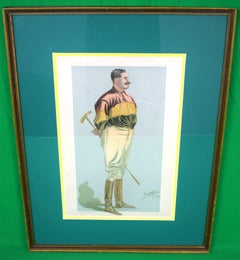 Antique "Mr. Neil Haig Polo Player" c1898 Vanity Fair Print