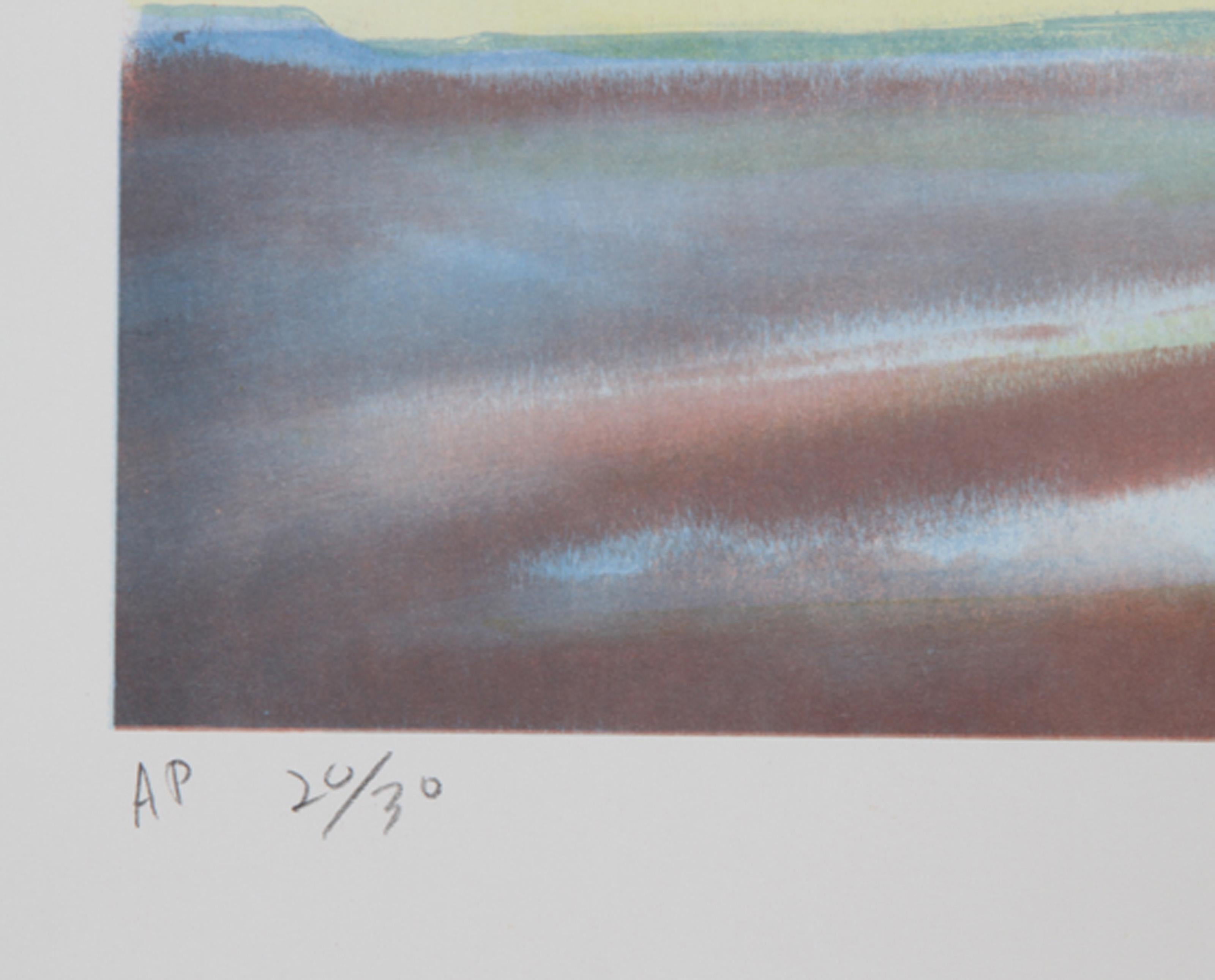 Mt. Taylor, Surrealist Lithograph by Lloyd Lozes Goff - Print by Unknown