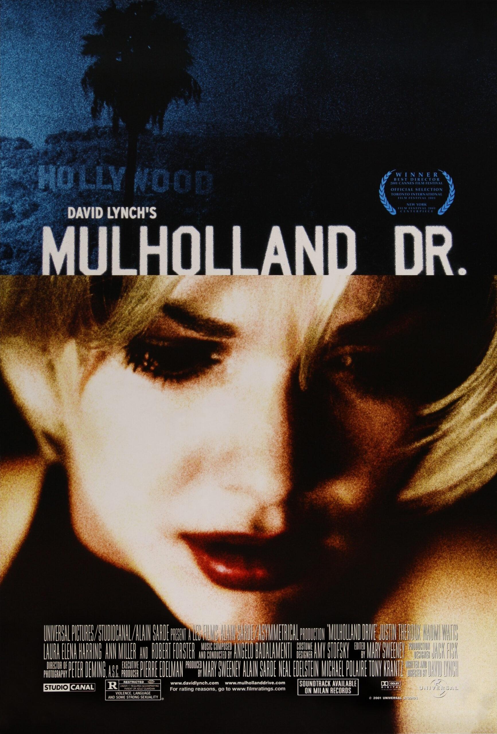 Affiche originale du film Mulholland Drive, une feuille