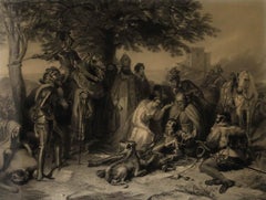 Murray after Landseer - 1844 Engraving, Mary Mourning Over the Dying Douglas