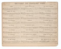 Music and Poetry Program - Original Litograph - 1880