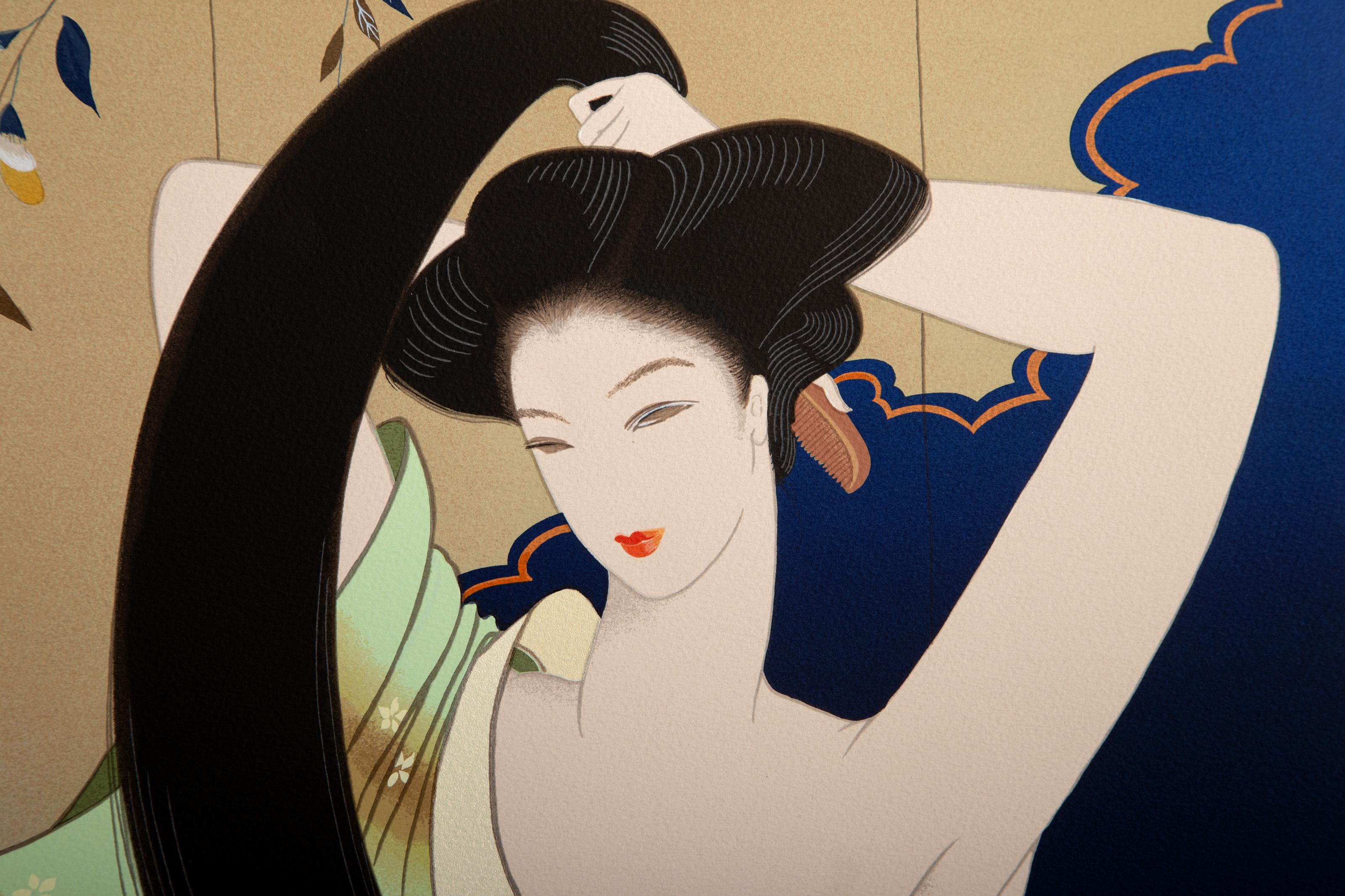 Musume, Serigrafía de Arte Popular de Haruyo y Yuriko - Print Arte popular de Haruyo and Yuriko