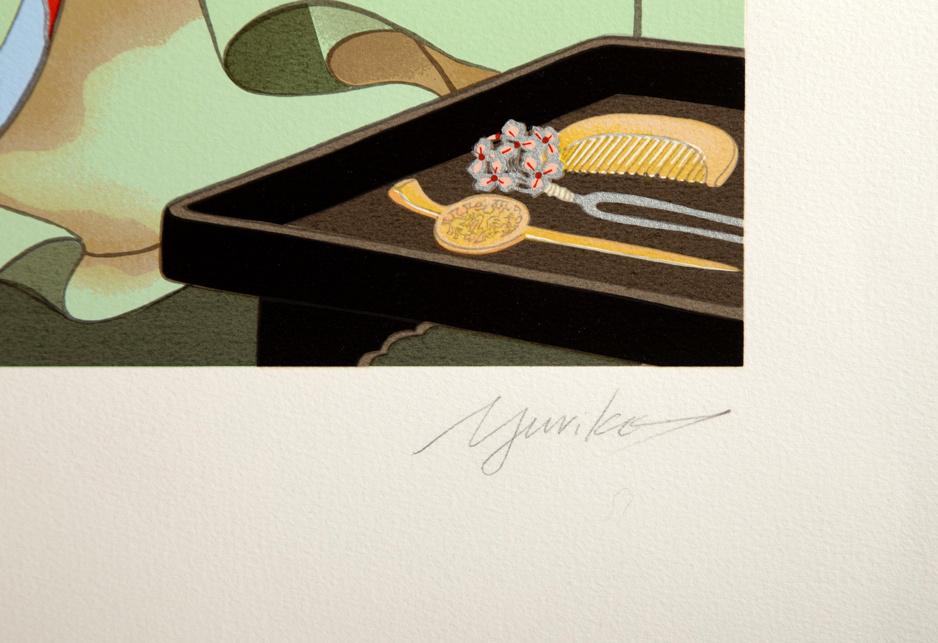 Musume, Serigrafía de Arte Popular de Haruyo y Yuriko en venta 1