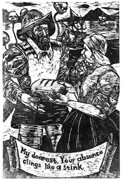 My Dearest, Woodblock Print by Daniel Duford, 2013
