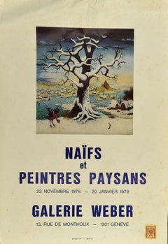 Affiche vintage des Naifs - Galerie Weber 1979 