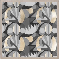 Napiere Collection no. 4, gold leaf, framed