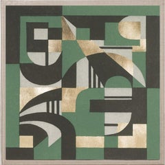 Napiere Collection no. 5, gold leaf, framed