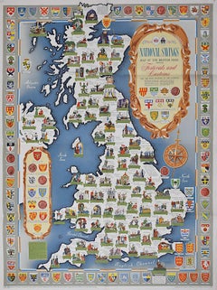 National Savings Customs of the British Isles original vintage poster