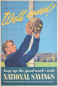 National Savings original vintage football poster 