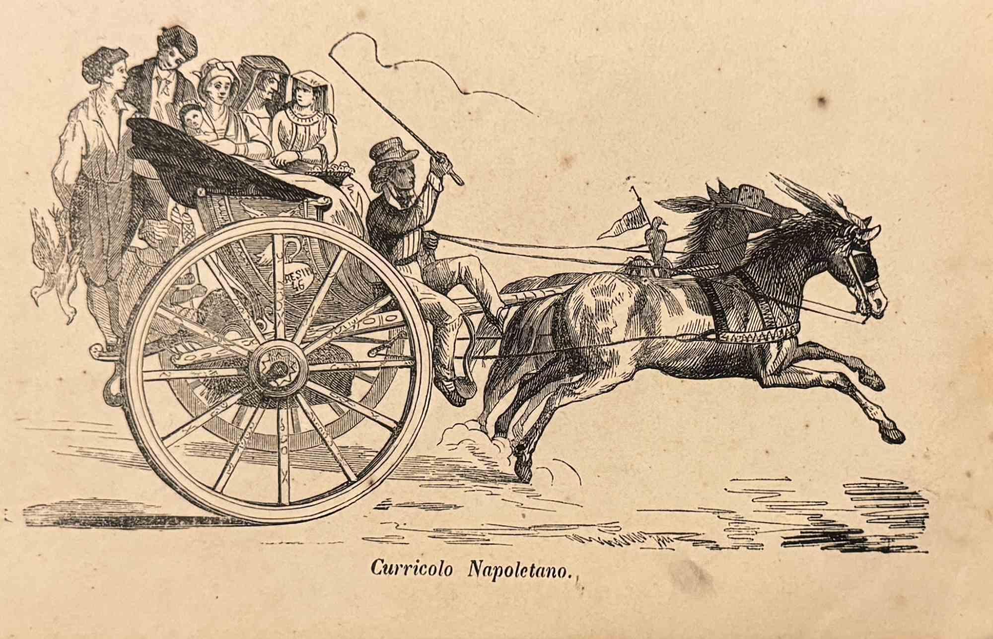 Unknown Figurative Print - Neapolitan Curriculum - Lithograph - 19th Century 