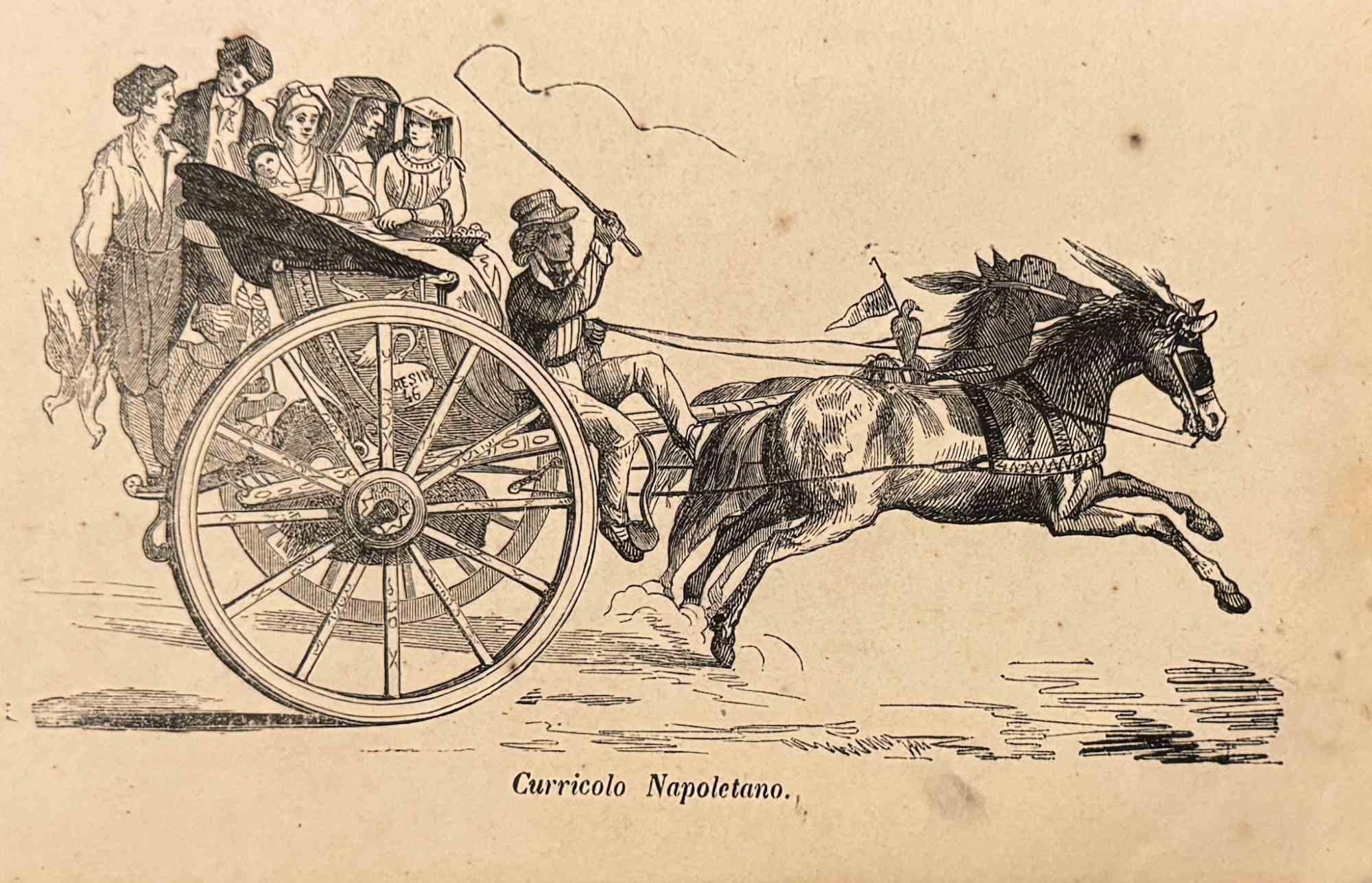 Unknown Figurative Print - Neapolitan Curriculum - Lithograph - 19th Century