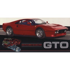 Ferrari GTO 1985 Offset Lithograph, Vintage Print, Unframed, 24x36"