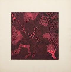 Net, aguafuerte y aguatinta expresionistas abstractos de Mary Anne Watson