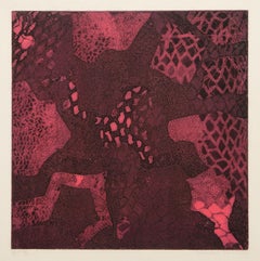 Net, Abstract Expressionist Etching and Aquatint by Mary Anne Watson