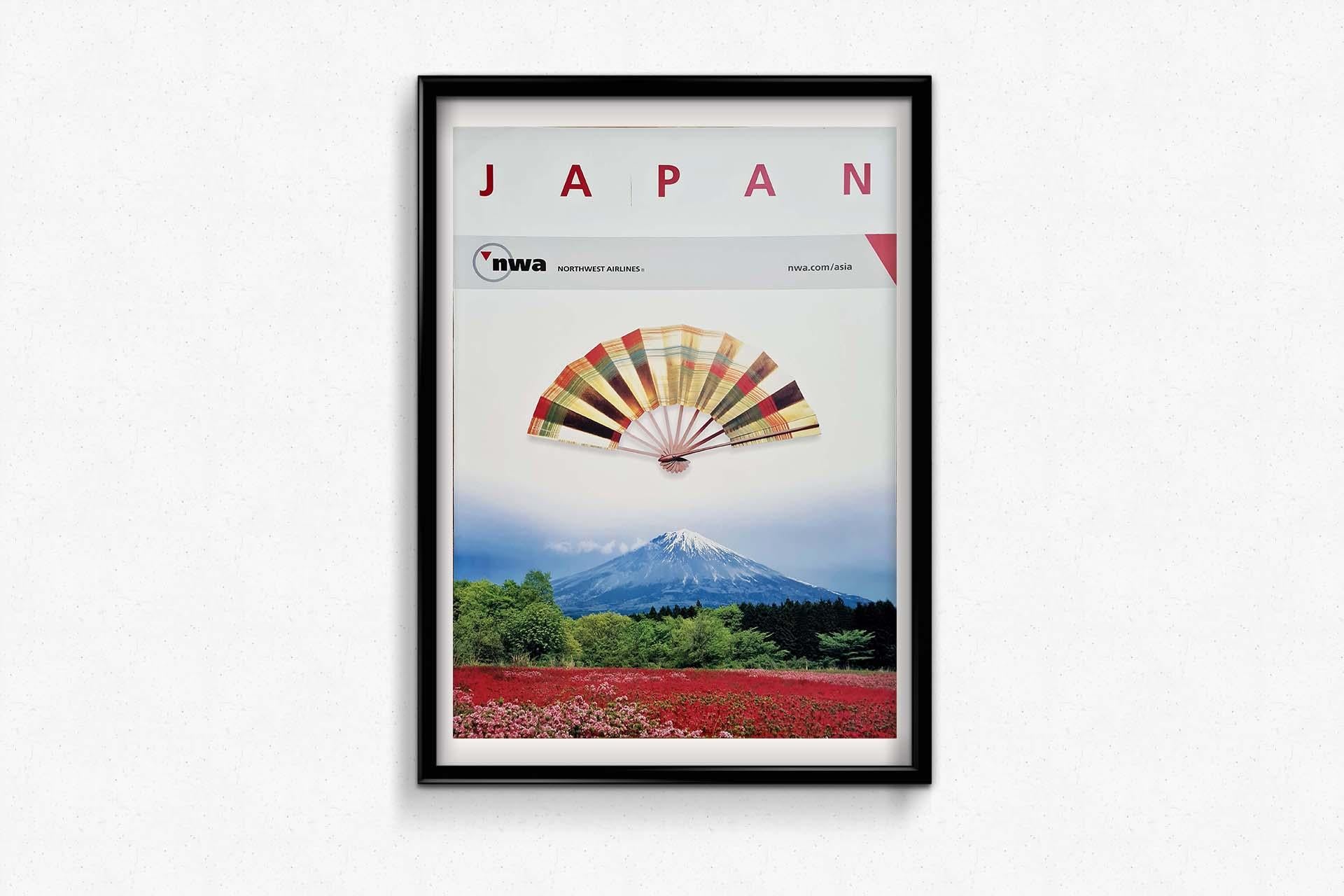 Nice original poster of NWA for its trips to Japan - NorthWest Airlines For Sale 1