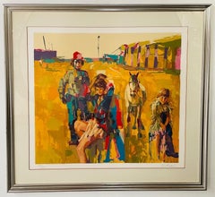 Sérigraphie ou estampe « La Famille du Cirque » de Nicola Simbari, signée et numérotée