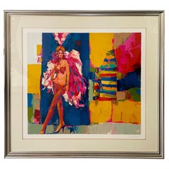 Retro Nicola Simbari "Vera" Serigraph or Print, Signed and Numbered