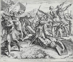 Nicolas Chaperon (1612-1656) After Raphael - Engraving, David and Goliath