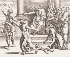 Nicolas Chaperon (1612-1656) After Raphael - Engraving, Judgement of Solomon