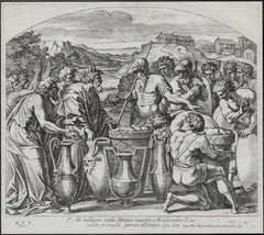 Nicolas Chaperon (1612-1656) After Raphael - Engraving, Melchizedek's Blessing