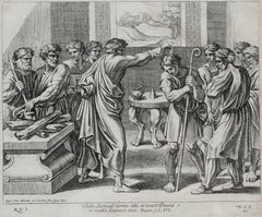 Nicolas Chaperon (1612-1656) After Raphael - Engraving, Samuel Anoints David