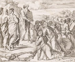 Nicolas Chaperon (1612-1656) After Raphael - Engraving, The Ten Commandments