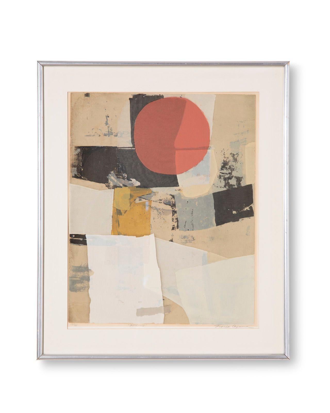 Unknown Abstract Print - Norio Azuma (1928–2004) Color lithograph 'SPRING' signed and numbered 19/36