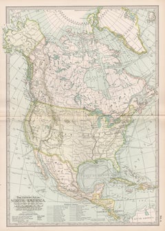 North America. Century Atlas Antique vintage map