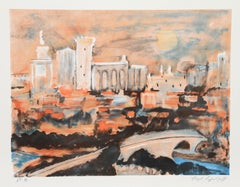 Notre Dame, Modern Lithograph by Lloyd Lozes Goff