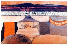 Desnudo 1, litografía surrealista de Hans Graeder