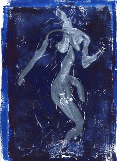 Nude Figur – Originallithographie – Mitte des 20. Jahrhunderts