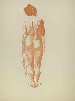 Nude from Back - Lithograph - Early 20th century