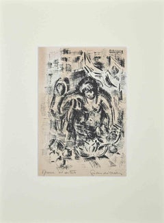 Nude - original Lithograph - Early 20th Century