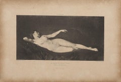 Nude  - Lithograph signed "Heuse" - 1880 ca.