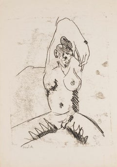 Nude – Monotypie auf Papier – 20. Jahrhundert