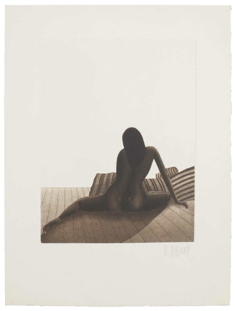 Nudefarbene Frau - Original-Radierung - 20. Jahrhundert