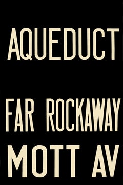 NYC subway sign - Aqueduct / Far Rockaway Mott Ave
