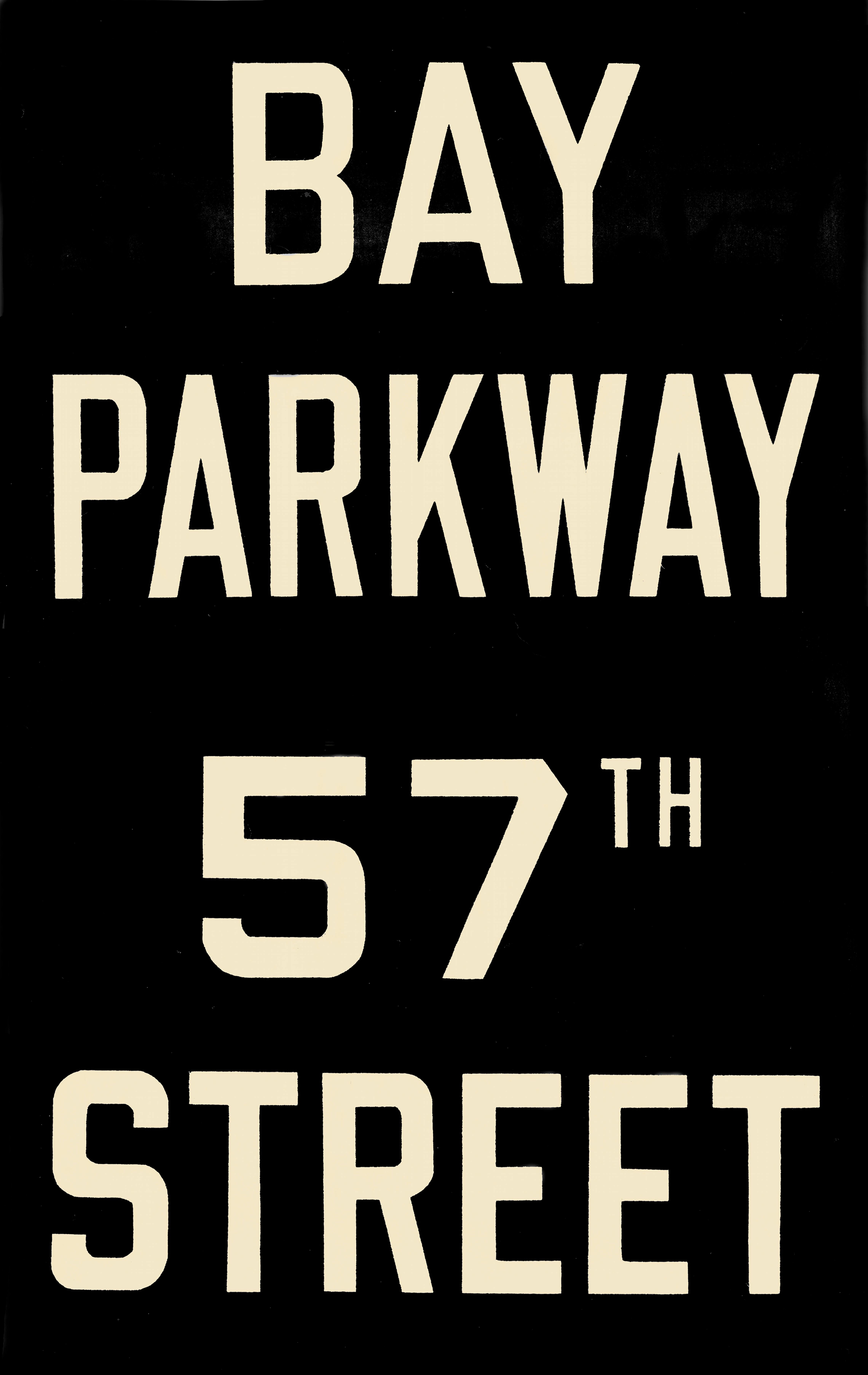 Unknown Still-Life Print - NYC subway sign - Bay Parkway / 57th St