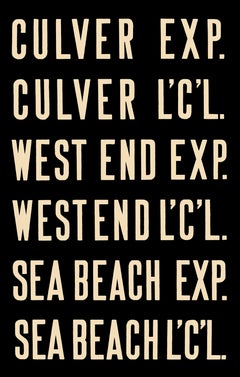 NYC subway sign - Culver / West End / Sea Beach