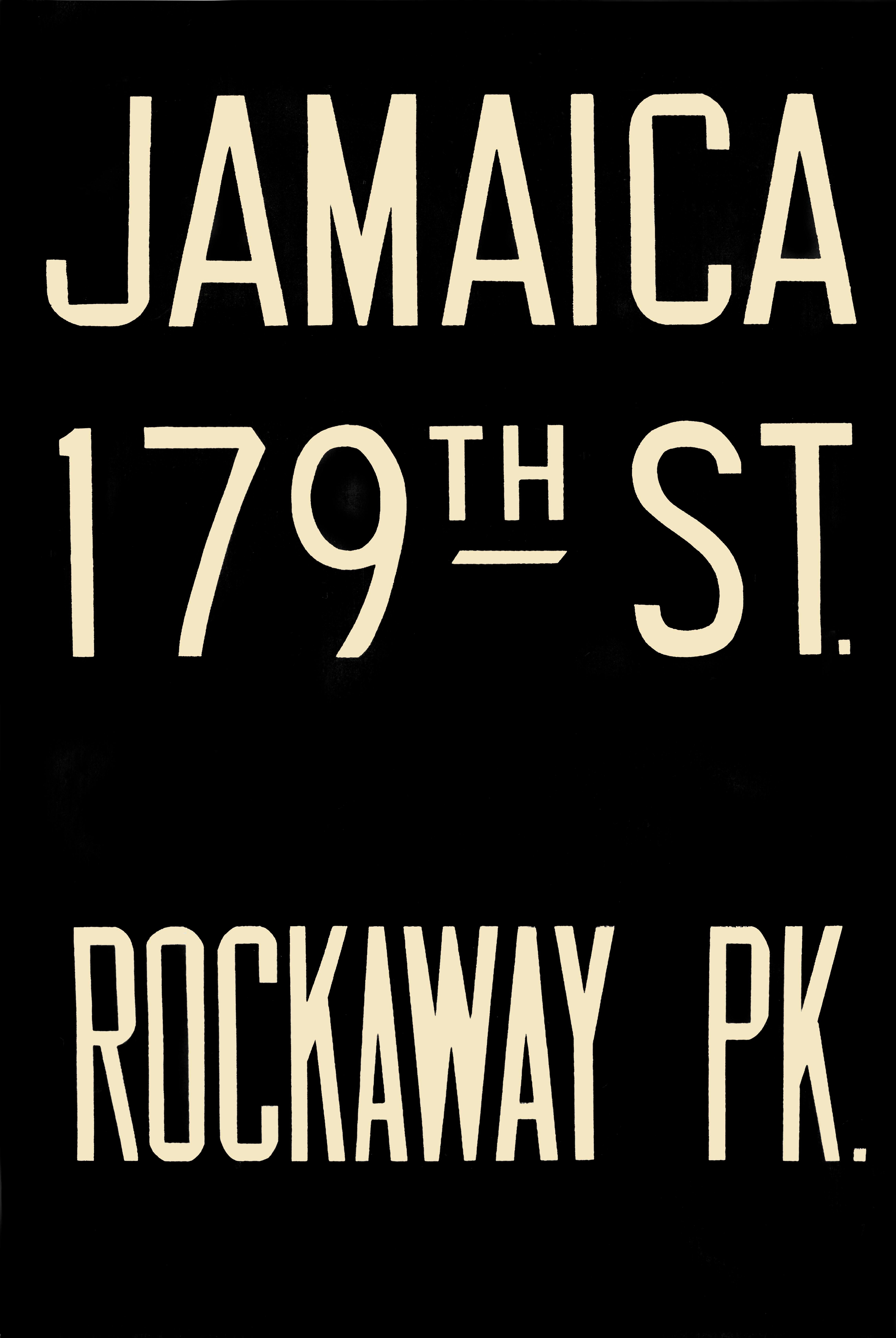 Unknown Figurative Print - NYC subway sign - Jamaica 179th St / Rockaway Pk