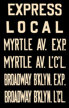 NYC subway sign - Myrtle Ave / Broadway Brooklyn