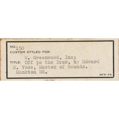 "Off To Draw" 1951 Fox-Hunt Monkton, MD by Edward S. Voss