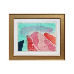 o
har O
Har "Abstract Forms" 2/50 Pink and Aqua Toned Gestural Abstract Lithograph